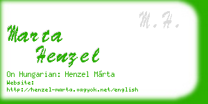 marta henzel business card